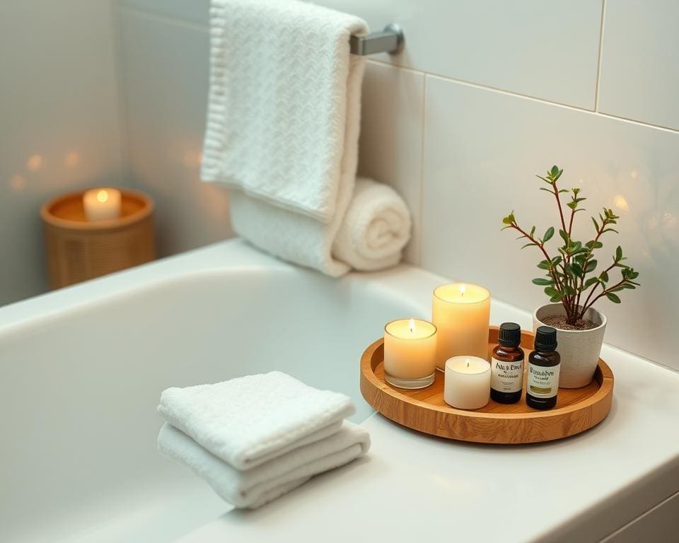 Badaccessoires für eine Spa-Atmosphäre zu Hause