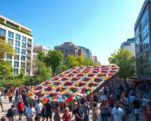 Kunstinstallation im urbanen Umfeld